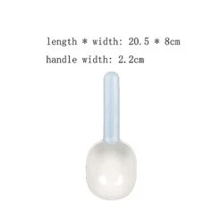 JOZZY Dog Bowls Pet Feeding Shovel Cat Food Shovel Large Capacity Thickening Cat And Dog Spoon Plastic Shovel Pet Feeder (Color : White) -Zoo Shop 215XcPaX56S