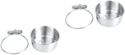Food Size Cat Coop Dog Stainless Bowl Parrot Dishes Cup Rabbit Steel Cage Small Clamp, Feeding Dogs Cups- Hanging With For Bird Dish Crates M Clamp- Hook Cages Cats, Feeder Cups -Zoo Shop 21MQWC4pBIL. AC