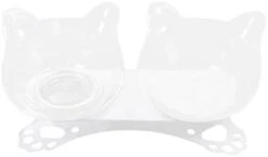 SOFEA Cat Necklace Storage Necklace Storage Necklace StorageDog Double Bowls With Raised Stand Pet Food Water Feeder 15° Tilted Container -Zoo Shop 21VeYC5gGNL. AC