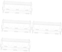 NOGRAX Coop Holder Bird Grains Animals Transparent Parrot Case Landscaping Rutin Budgie Clear Cups For Container Quail Canaries Farm Dispenser Bowl Feeder Supplies Finches Parakeets Pet Feeder (Color -Zoo Shop 21WEXFvZOWL. AC