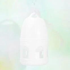 BIENKA 2 Pcs Food Rabbit Animals/Finch Budgies Hamster L Pigeons Dove Budgie Cup Feeder- Parakeet Quails And Lovebirds Pet Use- Drinker No Container Cat Wild Cages Waterer Outside Barrel (Color : WHI -Zoo Shop 21b3SVW20kS