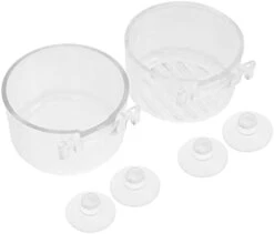 EVANEM 2pcs Feeding Cup Glass Dispenser Accessory Tray Aquarium Plant Feeder Fish Tank Shrimp Feeder Aquatic Pet Food Cup Aquarium Feeding Tools Floating Food Tray Plastic Fish Feeder -Zoo Shop 21j6z82ckPL. AC