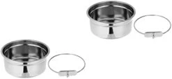 Food Size Cat Coop Dog Stainless Bowl Parrot Dishes Cup Rabbit Steel Cage Small Clamp, Feeding Dogs Cups- Hanging With For Bird Dish Crates M Clamp- Hook Cages Cats, Feeder Cups -Zoo Shop 21pEp8L62BL. AC