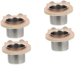 POPETPOP 6 Pcs Water Cup Trough Hamster Water Bowl Food Dispenser Puppy Chow Dog Food Stainless Steel Bird Cups Parrot Food Cup Parrot Food Bowls Parrot Hanging Cup Feeding Trough Plate Pet -Zoo Shop 31 46OBVTIL. AC