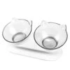 Pet Food & Water Bowls With Stand Base,Anti-Skid Cat Feeder Transparent Bowl Pet Food Dish -Zoo Shop 310BIb0lZYL