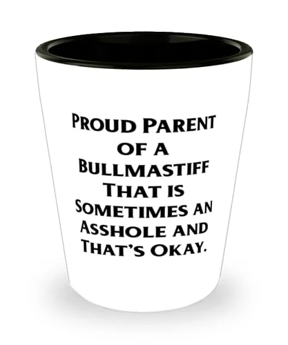 GENERIC Fancy Bullmastiff Dog Gifts, Proud Parent Of A Bullmastiff That, Bullmastiff Dog Shot Glass From Friends, Gifts For Pet Lovers, Dog Toys, Dog Beds, Dog Food, Dog Treats, Dog Collars, Dog Leashes 3 GENERIC Fancy Bullmastiff Dog Gifts, Proud Parent Of A Bullmastiff That, Bullmastiff Dog Shot Glass From Friends, Gifts For Pet Lovers, Dog Toys, Dog Beds, Dog Food, Dog Treats, Dog Collars, Dog Leashes