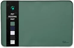 Pet Junkie Silicone Dog Bowl Mat For Pet Food And Water Bowls, Waterproof Dog Or Cat Feeding Placemat For All Types Of Floors (Green) -Zoo Shop 310cuxu3eiL. AC