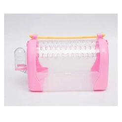 DEPILA Feeding Bird Carrier Lightweight Bird Carrier, Bird Travel Cage， Lightweight Pets Birds Travel Cage With Food Cup Food Box Economy Bird Cage Parrot Parakeet Macaw Small Bird Box -Zoo Shop 311ryWgf8zL