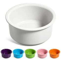 LE TAUCI PET Ceramic Dog Bowl, 2.6 Cups Dog Water Bowl, Weighted Dog Food Bowl Dish For Small Medium Breed, Fit For Dog Bowl Stand With Hole Opening Between 5.75" - 6.25"