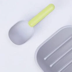 TEHAUX Pet Water Dispenser -5pcs Convenient Pet Dog Cat Food Shovel Scoop Useful Feeder Tool Small Pet Dog Cat Supplies (Gray Green, White Blue, White Gray, Blue Pink, Coffee Pink Each 1PC) -Zoo Shop 312waSs3qeL