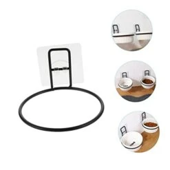 Ipetboom 4pcs Bowl Holder Bird Accessories Hanging Flower Pot Wall Mounted Planters Wall Mounted Feeder Holder Cat Feeder Holder Pet Feeder Rack Plastic Black Iron Pet Bowl Mount Pet Supply -Zoo Shop 3134EAyK8iL