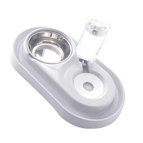POPETPOP Pet Food Bowl Doubled Feeding Bowls Dog Bowl Dish Water Feeder Dispenser Food Feeding Bowl With Water Bottle For Dog Cat Auto Feeder 3 POPETPOP Pet Food Bowl Doubled Feeding Bowls Dog Bowl Dish Water Feeder Dispenser Food Feeding Bowl With Water Bottle For Dog Cat Auto Feeder