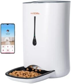 COOKX Automatic Cat Feeder With Camera 7L App Control Smart Feeder Cat Dog Food Dispenser 6-Meal Auto Pet Feeder With Timer Programmable HD Camera For Voice And Video Recording (Color : White) -Zoo Shop 313vyXHvuhL. AC