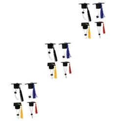 Hohopeti 12 Pcs Props Doctoral Costume Decorative Grade Photography Cats With Adjustable Hat Guinea Pets Mini Accessories Hamster Holiday Dogs Small Dress Prop Hats Kitten