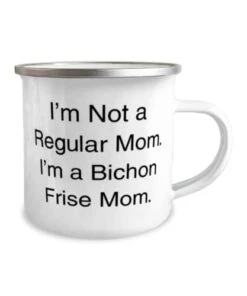 GENERIC Love Bichon Frise Dog Gifts, I'm Not A Regular Mom. I'm A Bichon Frise Mom, Beautiful Birthday 12oz Camper Mug Gifts For Friends, Dog Toys, Dog Beds, Dog Collars, Dog Leashes, Dog Food Bowls, Dog -Zoo Shop 314j5mRRTlL