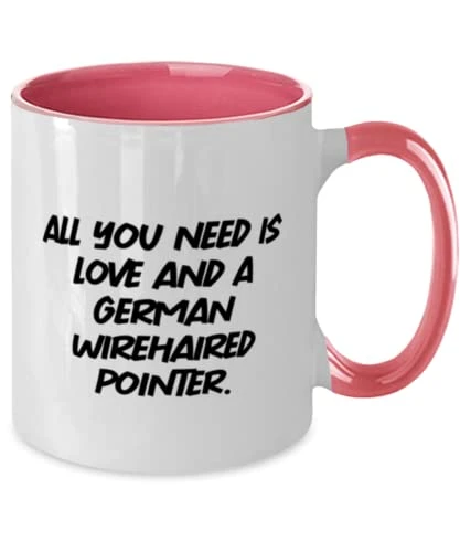 Beautiful German Wirehaired Pointer Dog Gifts, All You Need Is Love And A, Inspire Two Tone 11oz Mug For Pet Lovers From Friends, Dogs, Pets, Pet Supplies, Dog Toys, Dog Food, Dog Treats, Dog Beds, 4 Beautiful German Wirehaired Pointer Dog Gifts, All You Need Is Love And A, Inspire Two Tone 11oz Mug For Pet Lovers From Friends, Dogs, Pets, Pet Supplies, Dog Toys, Dog Food, Dog Treats, Dog Beds, - Image 2