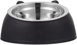 Hemobllo Stainless Steel Cat Bowl Non- Slip Puppy Base Cat Food Drinking Water Feeder -Zoo Shop 315c 8BAi6L. AC