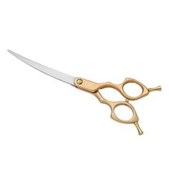 BITWIT Kitchen Baking, High-end Pet Grooming Scissors Color Grooming Scissors Small Mouth Finishing Scissors Up And Down Double Use (Color : Rose Gold Curved)