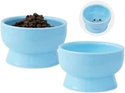 Raised Ceramic Tilted Cat Bowls, Heart Shape Elevated Cat Food Bowl, Porcelain Slanted Pet Feeder Dish For Flat Faced Cats, Protect Cat's Spine, Stress Free, Backflow Prevention,2 Pack(White) 15 Raised Ceramic Tilted Cat Bowls, Heart Shape Elevated Cat Food Bowl, Porcelain Slanted Pet Feeder Dish For Flat Faced Cats, Protect Cat's Spine, Stress Free, Backflow Prevention,2 Pack(White) -Zoo Shop 316HNLzYr8L. AC