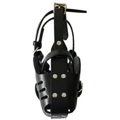 Pet Muzzles, Leather Made, Medium And Large Size Dogs, German Shepherd Doberman, Anti Bite Masks Dog Training, ​Defense Muzzles, Service Training Adjustable Breathable,Large