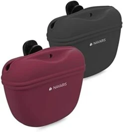 Navaris Silicone Dog Treat Pouch - Training Pet Puppy Bag Pocket Snack Treat Food Holder With Clip For Belt For Dog Walks - Set Of 2 -Zoo Shop 3176wN2h6JL. AC