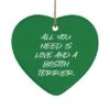 GENERIC Unique Boston Terrier Dog Gifts, All You Need Is Love And A Boston, Inspirational Heart Ornament For Pet Lovers From Friends, , Pet Toys, Pet Treats, Pet Food, Pet Supplies, Pet Products