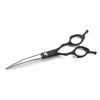 BITWIT Kitchen Baking, High-end Pet Grooming Scissors Color Grooming Scissors Small Mouth Finishing Scissors Up And Down Double Use (Color : Black Curved)