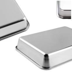 KUNWU Stainless Steel Pan 28"x20"x4" For Food, Cat, Dog & Rabbit Pet Litter Box, Corrosion Resistant Easy Clean No Residue Build Up Never Absorbs Odor Stains Rusts Durable Pan (XXL (28"x20"), 4" Deep) -Zoo Shop 31AsXLBRZAL