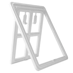 Pet Dog Door, Cat Door For Screen Door, Magnetic Locking Safe Flap, Plastic Pet Dog Puppy Cat Door For Screen Window Gate (Color : White, Size : 45.2 X 35cm)