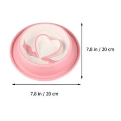 POPETPOP Slow Feeder Bowl Portable Heart Style Drinking Bowl Food Feeder Bowl Pet Supplies For Kitten Puppy Dog (Pink) -Zoo Shop 31CTbz5V5oL