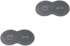 Food Containers Grey Easy Anti- Lock Dish Placemat Food Pad Multi- Bowl X Mat: With Pet Non- PVC Mat, And Inches Trapper Mat Dog Cat Litter Floor Control Puppy Kitten Mesh Water Rabbit Food -Zoo Shop 31D9ksEwwNL. AC