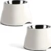 Yoken Sturdy Elevated Dog Bowls 2 Packs, [Prevention Of Vertebrae Disease] [2X Non-Slip] Dog Food Bowls With Stainless Steel Bowl, High Capacity Water Bowl Colorful Raised Bowl For Medium Small Dogs -Zoo Shop 31DgCSIldrL