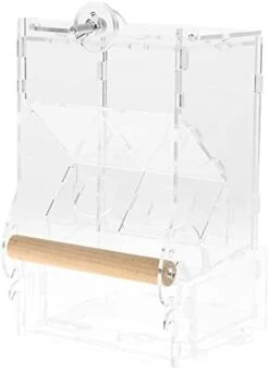 Bird Food Feeder Acrylic Transparent Pet Seeds Automatic Food Feeder Cage Toy (Size : L Single) 16 Bird Food Feeder Acrylic Transparent Pet Seeds Automatic Food Feeder Cage Toy (Size : L Single) -Zoo Shop 31Exu9wvLL. AC