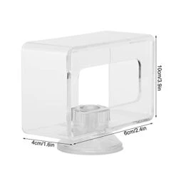 ESAAH Fish Food Feeding Ring Fish Safe Floating Food Feeder Square Transparent With Cup For Aquarium Fish Tank (Size : S 6x10x4cm) -Zoo Shop 31FHUXy17rS