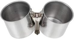 BIENKA 1pc Outdoor Pigeon Hanging African Water Cm Basket Food Feeding Gray Holder Attracting Bowl Cage Double Container Parrot With Birds Feeder Waterer Clip Supplies Drinking Stainless Bowl -Zoo Shop 31Fz77MxiL. AC