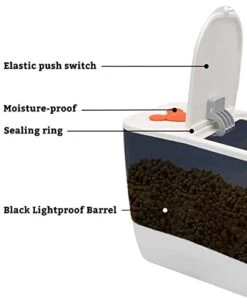 BNOSDM Large Airtight Cat Food Storage Container For Pet Dog Foods Storage Bins With Scooper Translucent Plastic Pets Dogs Cats Birds Dry Feed Dispenser, Kitchen Rice Cereal Flour 12lb -Zoo Shop 31GIWp6ZrYL