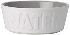 PetRageous 14014 Back To Basics Dishwasher And Microwave Safe Dog Water Bowl 6-Inch Diameter 2.25-Inch Tall 2.5-Cup Capacity For Medium And Large Dogs And Cats, White