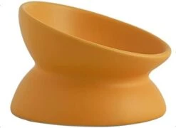 Cat Food Bowls Elevated Tilted, Ceramic Cat Food Bowls, Elevated Cat Food Bowl Whisker Friendly, Anti Vomit & Reduce Neck Burden, Raised Cat Bowl For Food And Water (Yellow) 25 Cat Food Bowls Elevated Tilted, Ceramic Cat Food Bowls, Elevated Cat Food Bowl Whisker Friendly, Anti Vomit & Reduce Neck Burden, Raised Cat Bowl For Food And Water (Yellow) -Zoo Shop 31GRxXtaQHL. AC