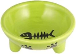 POPETPOP Cat Plate Puppy Feeder Cat Bowls Cat Food Bowls Non-Slip Cat Dish Pet Food & Water Bowls Ceramic Raised Puppy Food Bowl Feeder Bowls Wide Dish Ceramic Water Bowl Puppy Feeder -Zoo Shop 31GU77sSuDL. AC