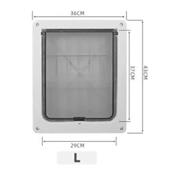 Pet Flap Door, Guard Food Glossy Universal Screw Fixing Automatic Closing Controllable Access Cat Door For Dog Holes For Cat Holes L -Zoo Shop 31GzmjDcuoL