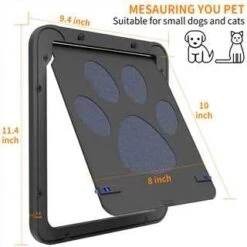Dog Door For Sliding Door, Screen Porch Doggie Door Cat Door Automatic Closing,Magnetic Self-Closing Screen Door With Locking Function, Sturdy Screen Door For Small Dogs Cats -Zoo Shop 31HenBbsutL