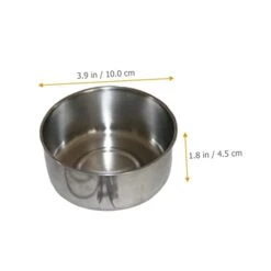 Bird Cage Mount Bowl Stainless Steel Dog Bowls 4 Pcs Feeder Stainless Steel Silver Alloy Rabbit Food Metal Bird Feeder -Zoo Shop 31I0rxfJUsL