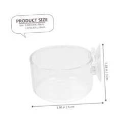 EVANEM 2pcs Feeding Cup Glass Dispenser Accessory Tray Aquarium Plant Feeder Fish Tank Shrimp Feeder Aquatic Pet Food Cup Aquarium Feeding Tools Floating Food Tray Plastic Fish Feeder -Zoo Shop 31I7suLdhDL