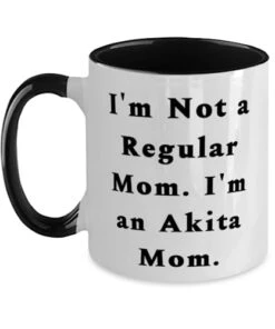 GENERIC I'm Not A Regular Mom. I'm An Akita Mom. Akita Dog Two Tone 11oz Mug, Fun Akita Dog Gifts, Cup For Dog Mom From Friends, Pet Toys, Cat Toys, Dog Toys, Pet Food, Cat Food, Dog Food