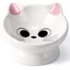 Raised Cat Food Bowl Ceramic 15° Tilted Cat Food Bowls Protect Cat's Spine Anti Vomiting Backflow Prevention Cat Bowls For Adult Cats, Kitten, And Small Dogs, Pink 1 Raised Cat Food Bowl Ceramic 15° Tilted Cat Food Bowls Protect Cat's Spine Anti Vomiting Backflow Prevention Cat Bowls For Adult Cats, Kitten, And Small Dogs, Pink -Zoo Shop 31IMJapP6FL