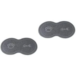 Food Containers Grey Easy Anti- Lock Dish Placemat Food Pad Multi- Bowl X Mat: With Pet Non- PVC Mat, And Inches Trapper Mat Dog Cat Litter Floor Control Puppy Kitten Mesh Water Rabbit Food -Zoo Shop 31JUYgwnRjL