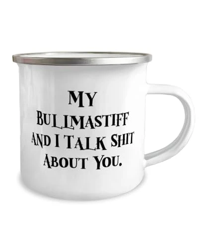 GENERIC Sarcasm Bullmastiff Dog 12oz Camper Mug, My Bullmastiff And I, Gifts For Pet Lovers, Present From Friends, For Bullmastiff Dog, Bullmastiff Dog Love Gifts Toys, Treats, Food, Bowls, Leashes, Collars, 4 GENERIC Sarcasm Bullmastiff Dog 12oz Camper Mug, My Bullmastiff And I, Gifts For Pet Lovers, Present From Friends, For Bullmastiff Dog, Bullmastiff Dog Love Gifts Toys, Treats, Food, Bowls, Leashes, Collars, - Image 2