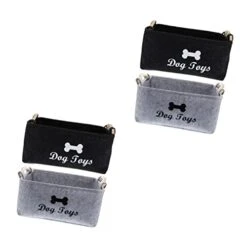 4 Pcs Gift Small Toy Blankets Organizing Chest Wood Cube Basket Black Bins Leashes Collapsible Container Puppy Countertop Rope Cat For Home Laundry Handles Apparel& Accessory