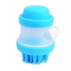 YangYan Dog Bath Brush Comb Cleaning Bath Massage Dog Cat SPA Brush Shampoo Grooming Multifunction Silicone Pet Brush Bath Tools For Dog (Color : Blue, Size : One Size)