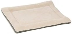 GabeFish Dog Outdoor Indoor Traveling Car Sleeping Bed Feeding Crate Mat Pet Polar Fleece Plain Floors Nap Pad For Cat White/Thick Small -Zoo Shop 31KVuxlHbHL. AC 3